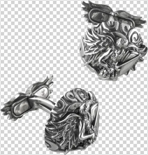 My Guardian Angel Cufflinks, Silver - Silver