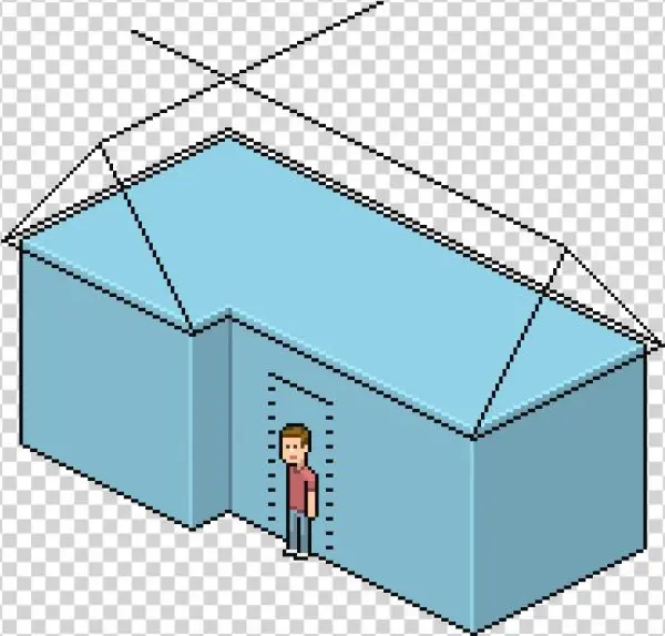 Now Let's Merge These Roof Lines Together Then Alt‑nudge, - Draw Isometric Roof