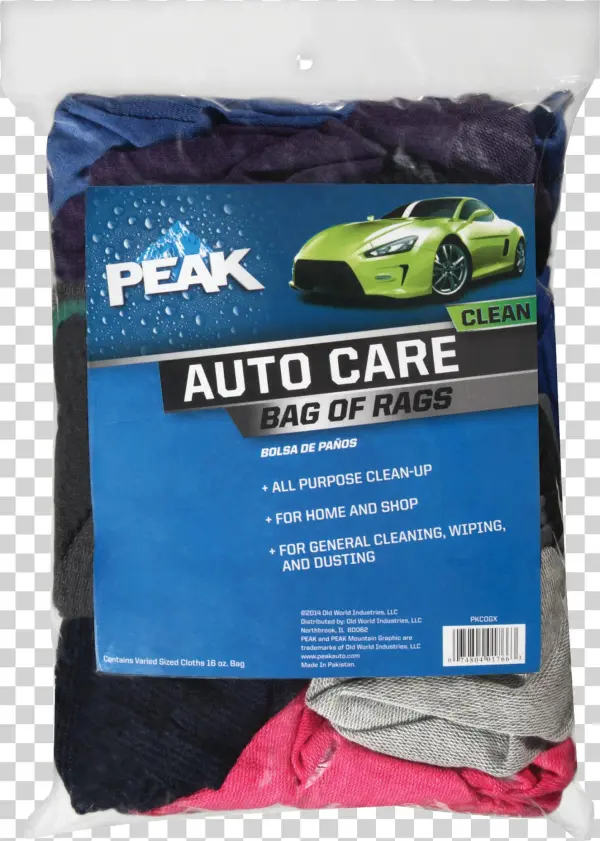 Peak Auto Care Clean Bag Of Rags 16 Oz. Pack