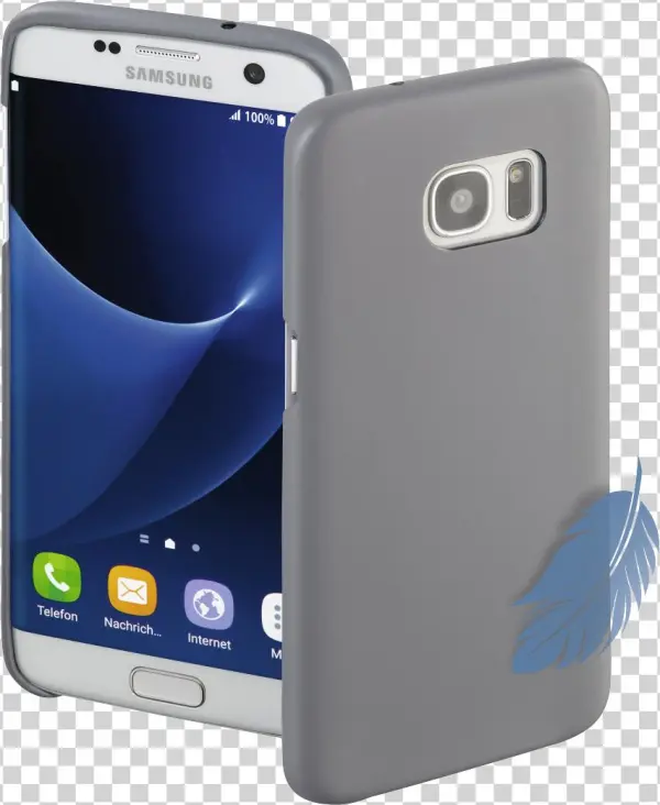 "silk" Cover For Samsung Galaxy S7 Edge, Grey - Hama Cover Silk Galaxy S7 Edge Grau Microspot.ch Mobiltelefonzubehör