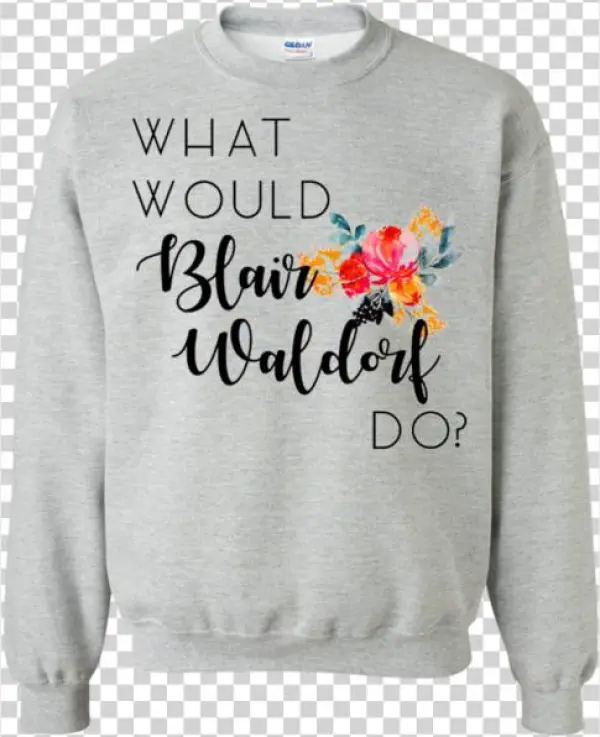 What Would Blair Waldorf Do - Lips Crewneck Black Lipstick Kiss Sweater Valentine's