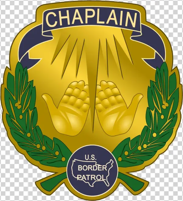 Badge Of A United States Border Patrol Chaplain