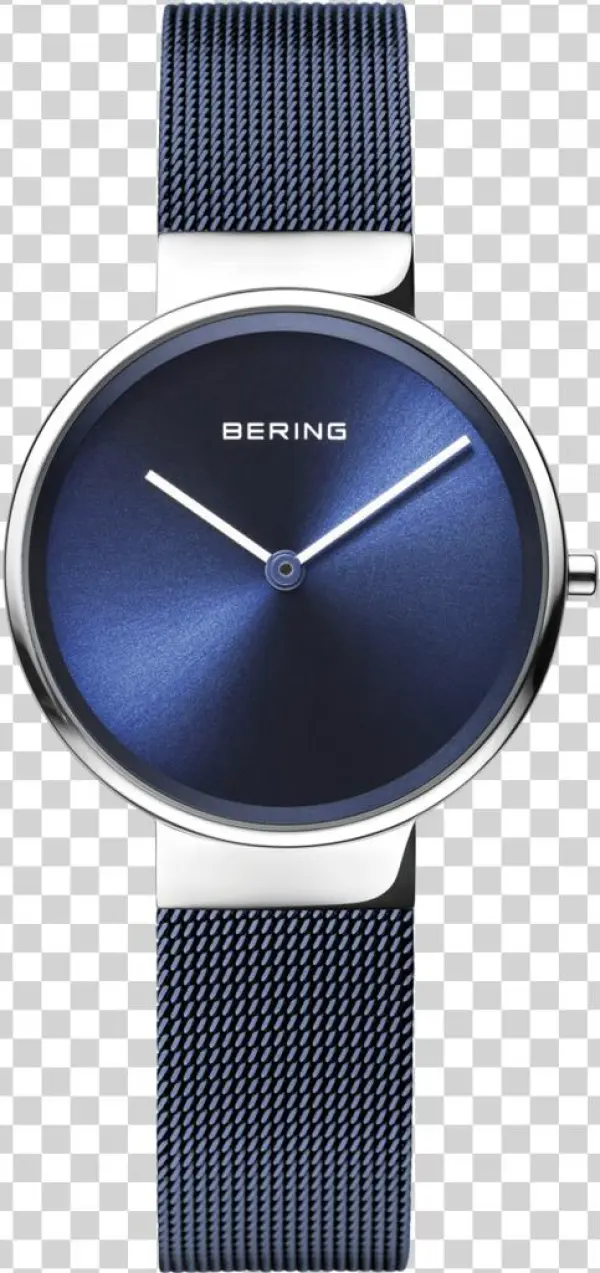 Bering Ladies Blue Steel Mesh Strap Watch 14531-307