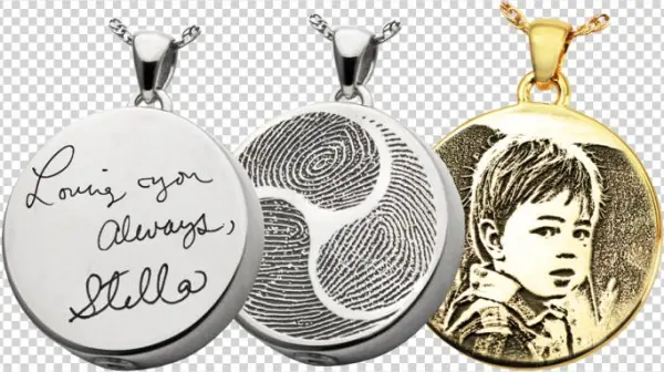 Classic Round Charm Personalized With Handwriting,