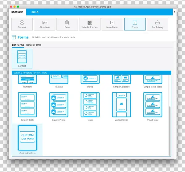 Custom Listform Template