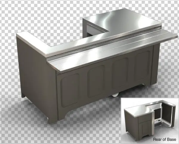 Large Deluxe Cashier Stand, Locking Cash Drawer On