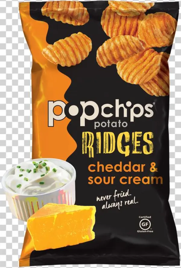 Picture - Popchips Ridges Cheddar & Sour Cream