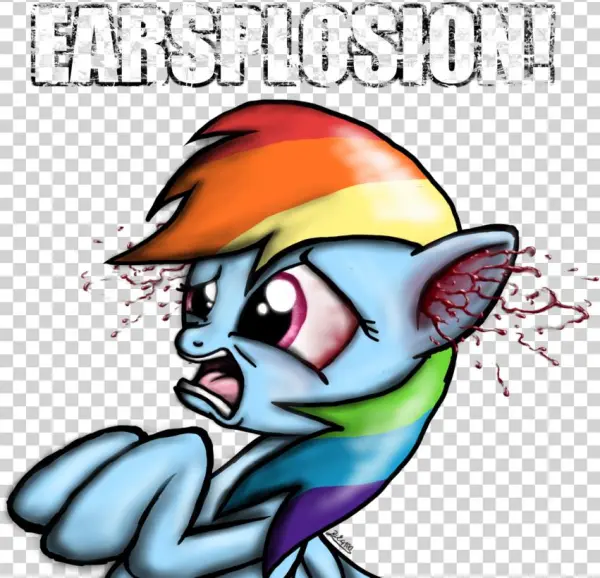 Rik4100, Blood, Earsplosion, Grimdark, Rainbow Dash,