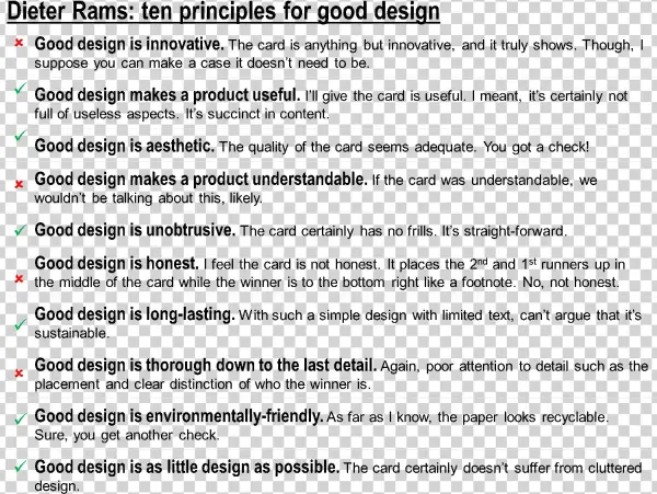 The Biggest Principles The Card Failed Was Being Understandable