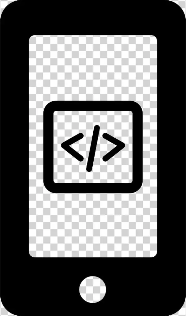 Code Symbol Button On Phone Screen Comments