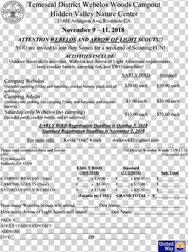 Download 2018 Temescal Webelos Woods Flyer
