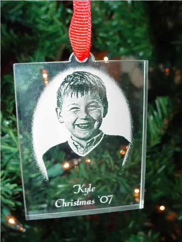 Personalized Wedding Photo Christmas Ornament Enchanted