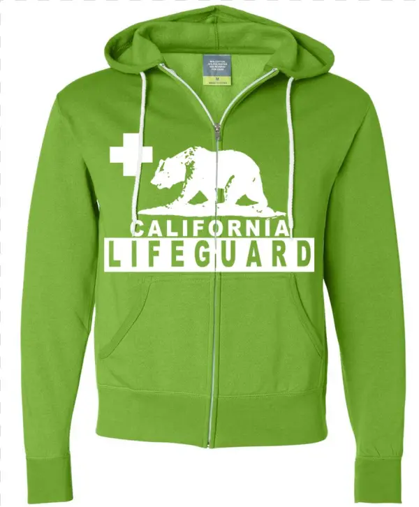 California Flag Lifeguard Zip-up Hoodie