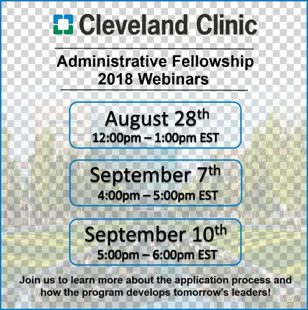 Cleveland Clinic Would Like To Invite You To Learn