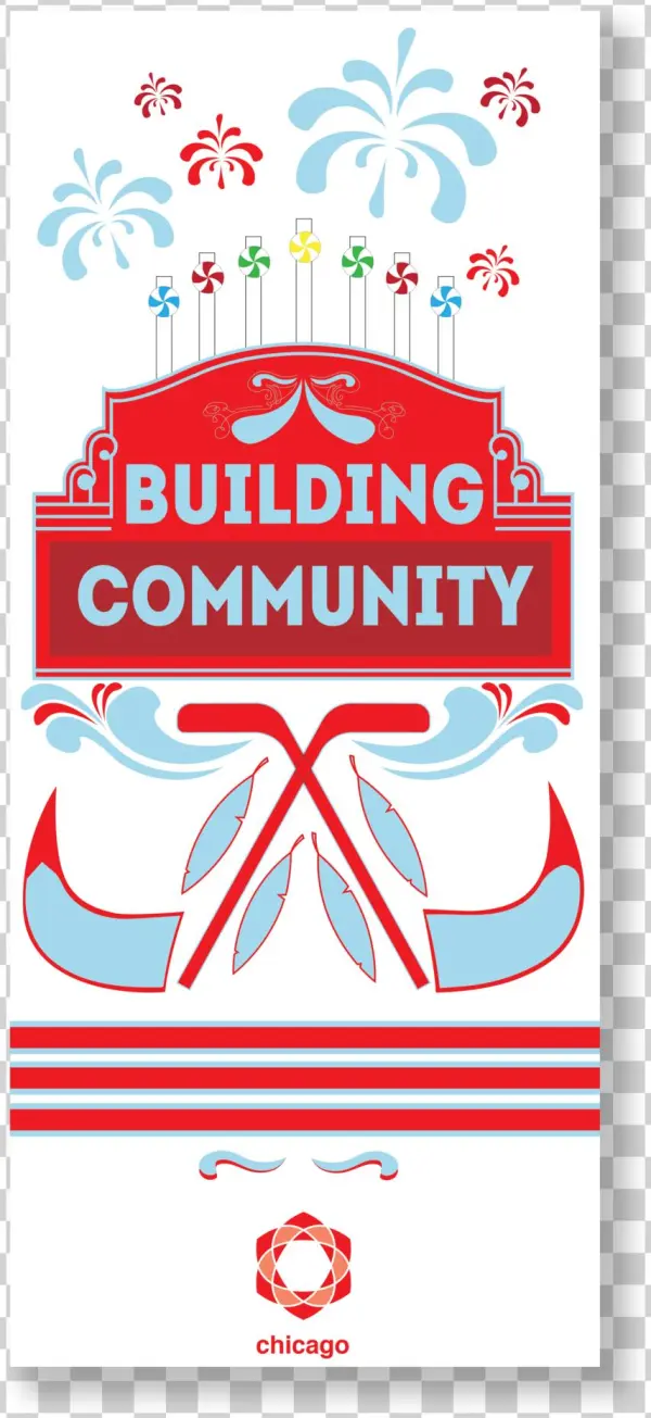 Each Banner Incorporates The Colors Of The City's Flag