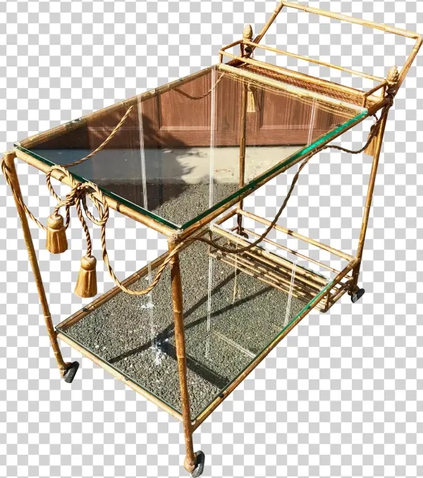 Italian Neoclassical-hollywood Regency Gilt Metal Bar