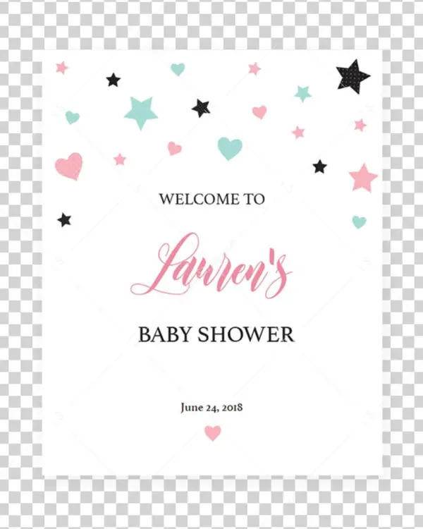 Pink Baby Shower Welcome Sign Printable By Littlesizzle