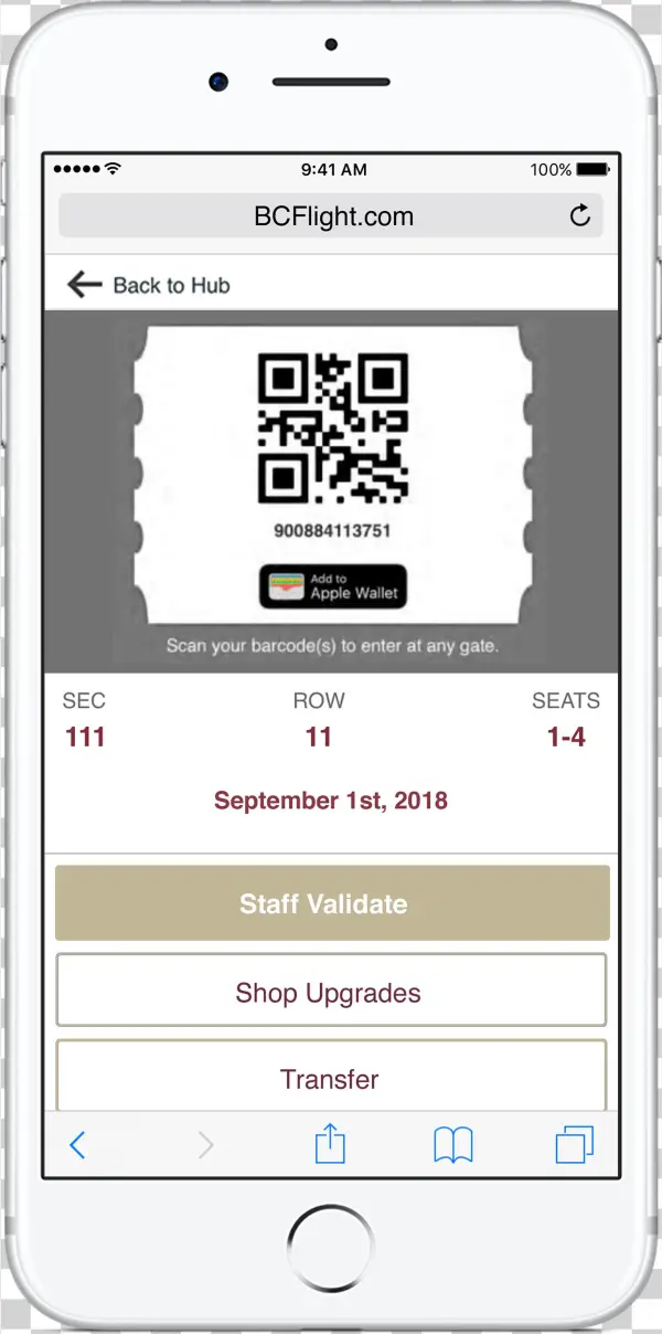 Scan In At Any Gate And Enjoy The Game
