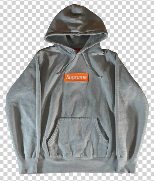 Supreme Grey Fw17 Box Logo Sweatshirt Medium