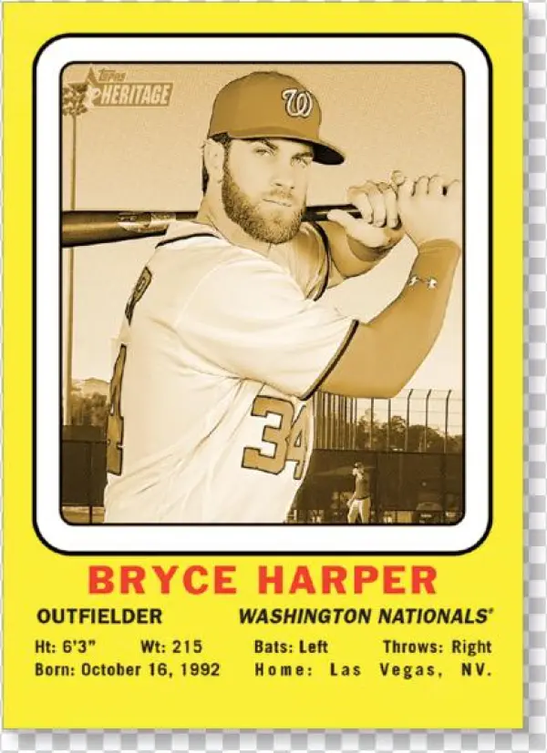 Bryce Harper 2018 Topps Heritage Baseball 1969 Collector
