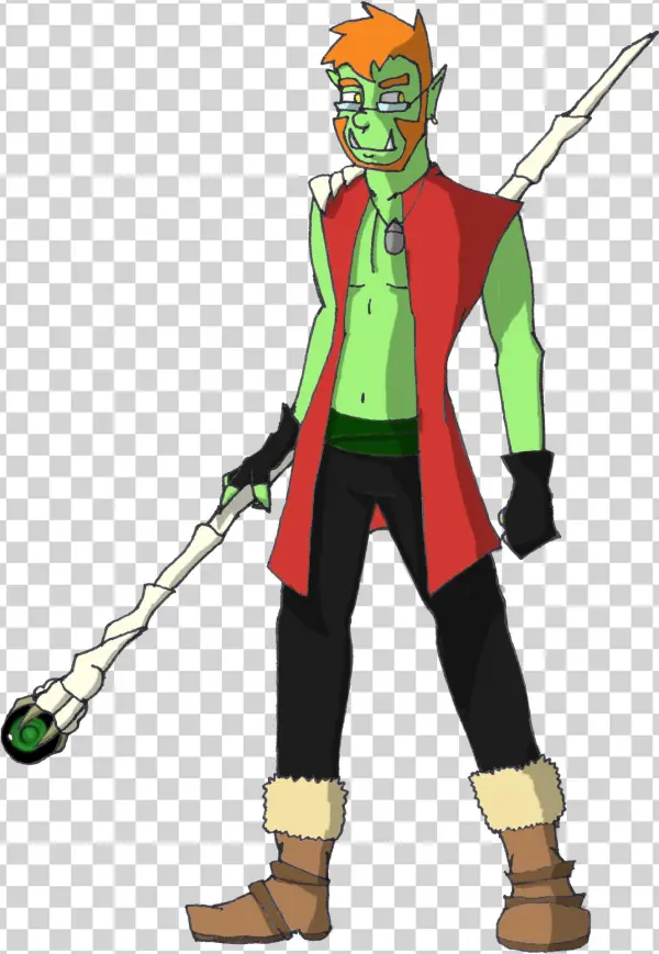 Half Orc Necromancer, Vork Ulgrash