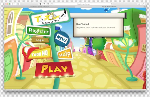Has The Toon Hq Portion Of Ttr's Website Ever Been