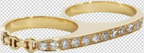 Hoorsenbuhs Diamond & Yellow Gold Double Knuckle Ring