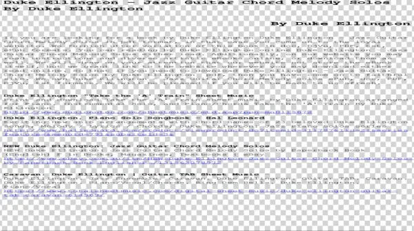 Jazz Guitar Chord Melody Solos By Duke Duke Ellington