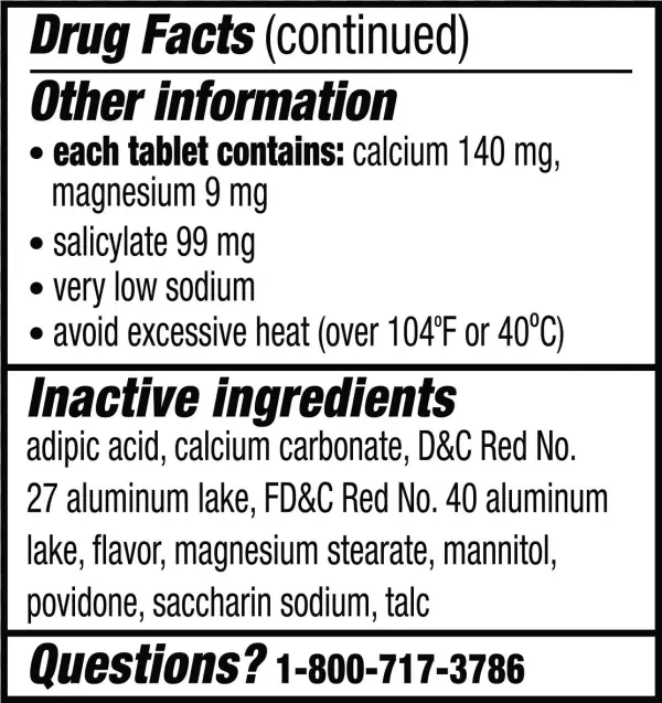 Pepto-bismol Cherry Chewable Tablets