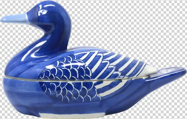 Blue And White Duck Dish Or Tureen On Chairish - Mallard