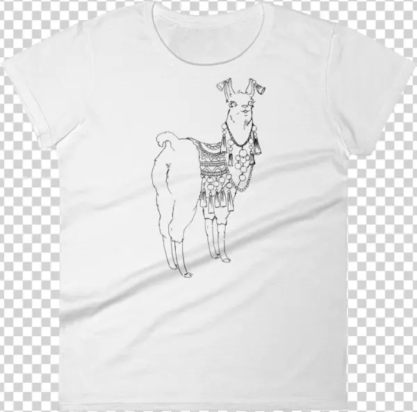 Bollyllama Outline Women's Short Sleeve T-shirt - Llama