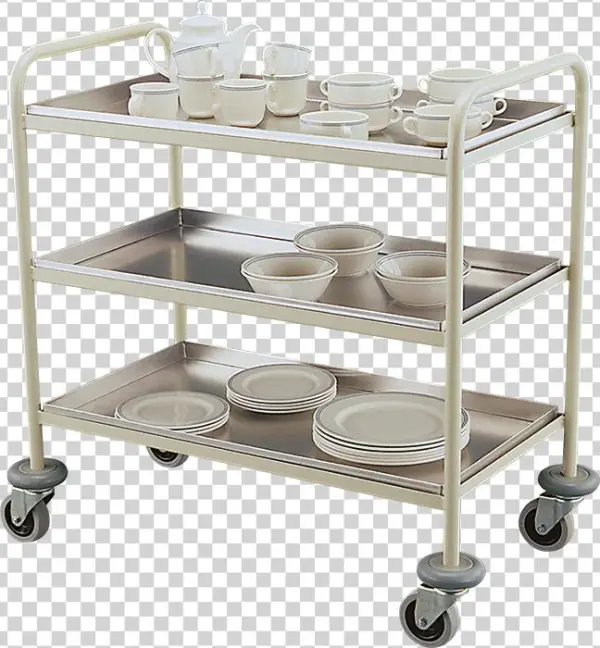 Catering Trolley With 3 Aluminium Shelves
