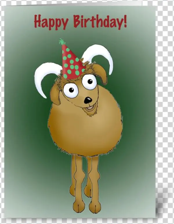 Happy Birthday Old Goat - Cartoon