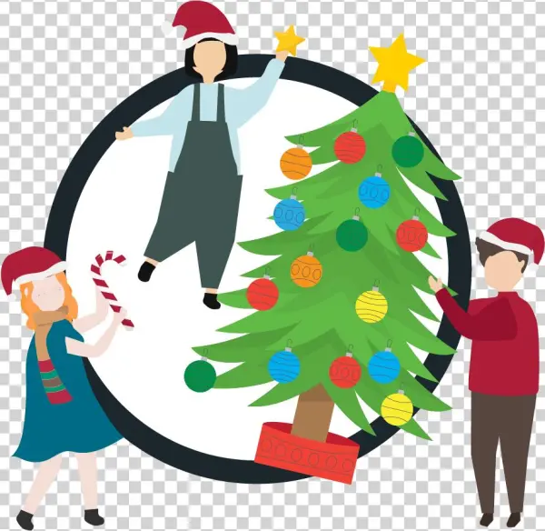 New Year Celebrations With Everyone - Illustration