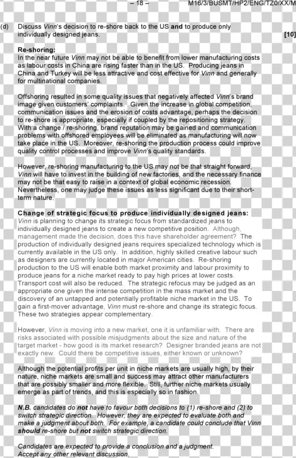 Paper 1 Mark Scheme Hl Paper 2 Examination Hl Paper