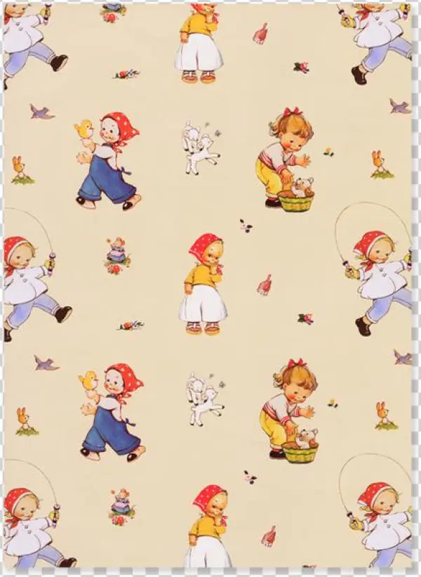 Soft Lemon Wrapping Paper - Cartoon