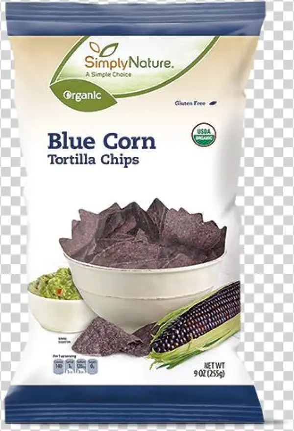 Aldi Organic Blue Corn Tortilla Chips - Chocolate