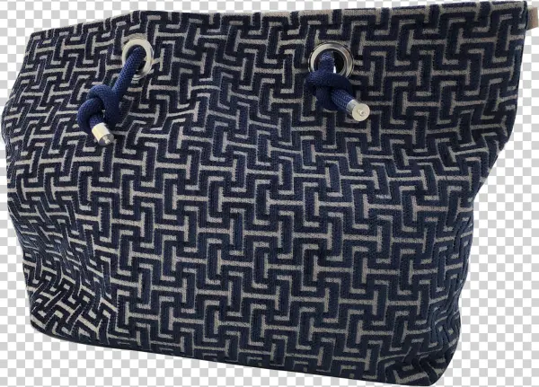 Bolso Terciopelo Azul Con Figuras Geométricas - Handbag