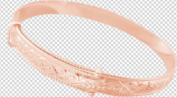 Expanding Filigree Embossed 5mm Bangle In 9ct Rose - Bangle
