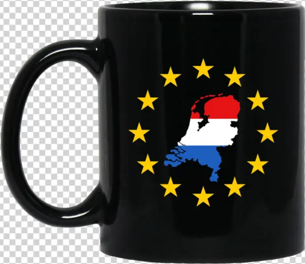 Netherlands Map Inside European Union Eu Flag Mug Cup - Mug