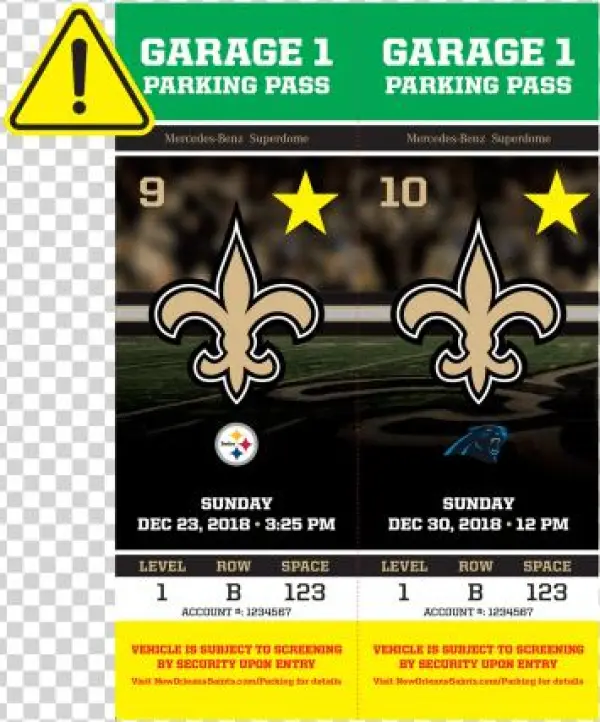 Promo Parkingnotice - New Orleans Saints