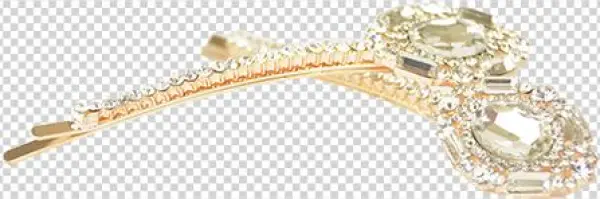 Rwr01612 Anais Gold Clear Long Slides - Body Jewelry