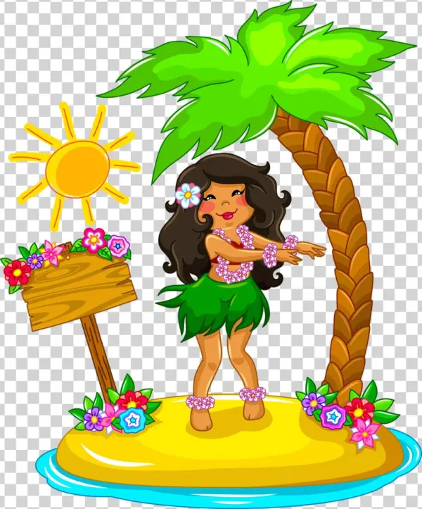 850 X 1024 2 - Hawaiian Girl Clipart