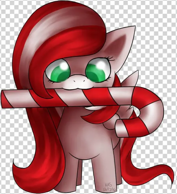 Artist Stardustlily Candy Cane Filly Artiststardustlily - Cartoon