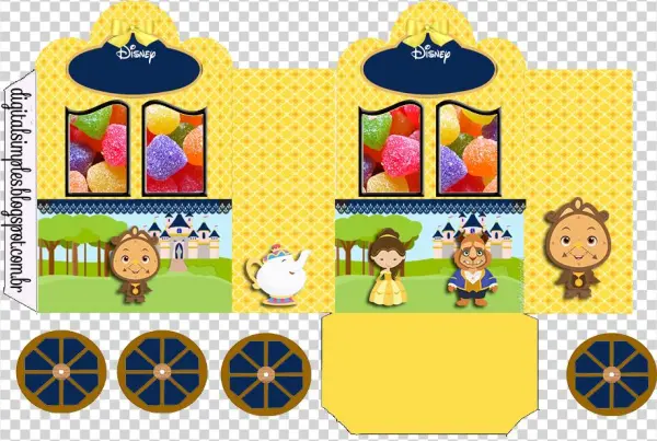 Beauty And The Beast - Carruagem Da Bela E A Fera Para Imprimir