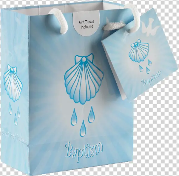 Blue Shell - Baptism - Gift Bag - Tote Bag