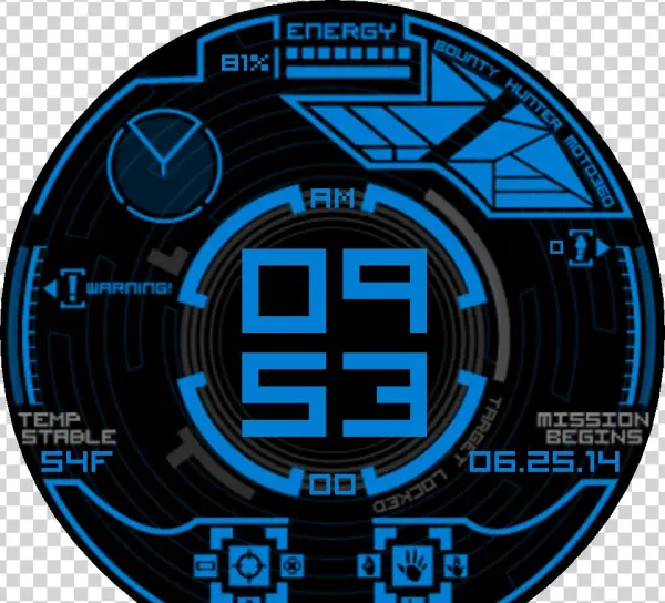 Bounty Hunter Code Blue Watch Face Preview