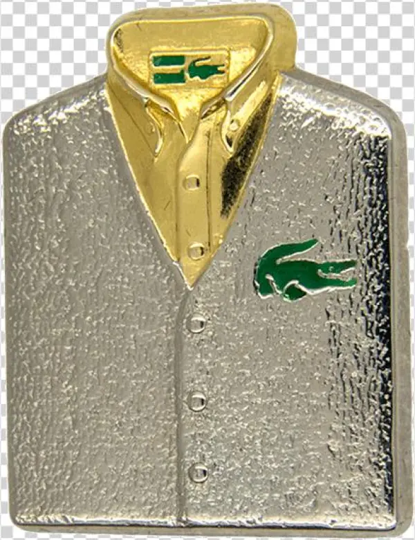 Lacoste Shirt Pin , Silver/gold - Emblem