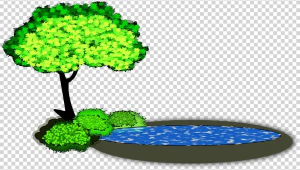 Lily Pad X Dumielauxepices - ภาพ เวก เตอร์ ต้นไม้