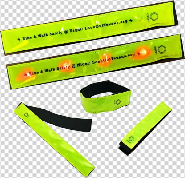 P Ref 1893 Reflective Arm Band With Flashing Leds - Plastic